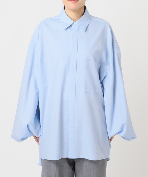 CITYSHOP（シティーショップ）の「BALLOON CUFF シャツ（シャツ/ブラウス・レディース・サックスブルー/ホワイト/グリーン/ピンク/ブルー系その他・FREE）」の14枚目の写真