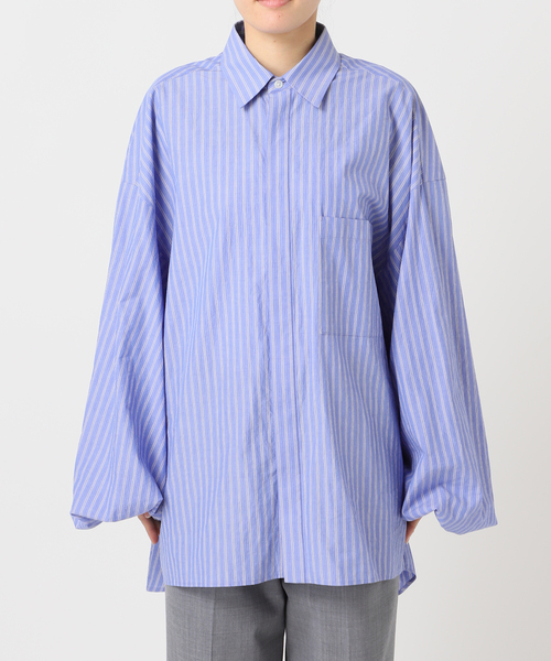 CITYSHOP（シティーショップ）の「BALLOON CUFF シャツ（シャツ/ブラウス・レディース・サックスブルー/ホワイト/グリーン/ピンク/ブルー系その他・FREE）」の16枚目の写真