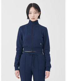 FDR（エフディーアール）の「Crop Essential Zip Up_Navy（ナイロンジャケット）」