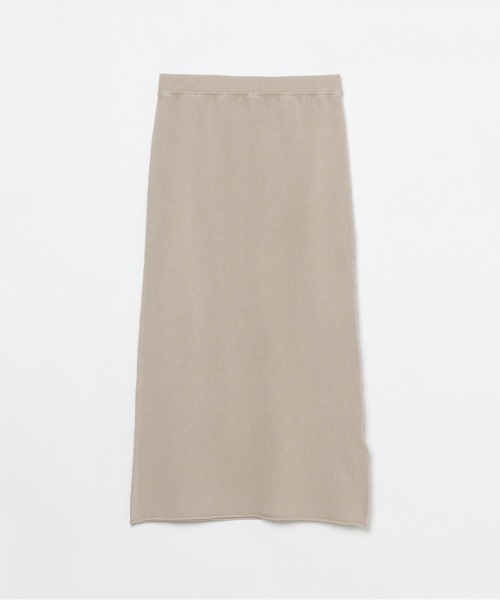 HELIOPOLE(エリオポール)の「FADE RIB KNIT I LINE SKIRT(スカート・レディース・チャコールグレー/ベージュ・38)」の2枚目の写真
