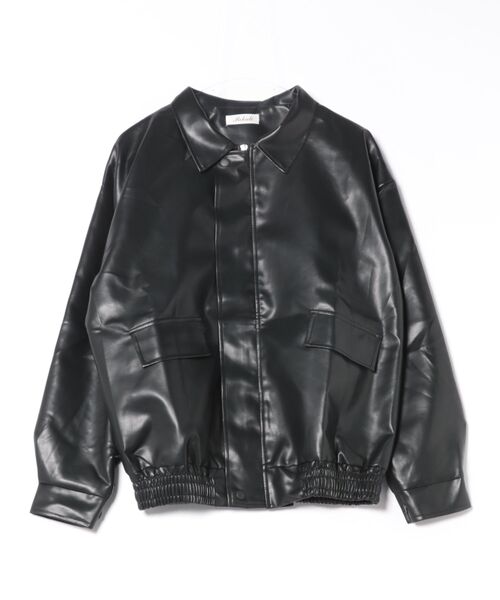 Ritzy(リッツィー)の「オーバーサイズ フェイクレザー ジャケット(ピーコート・レディース・ブラウン/ブラック・M)」の10枚目の写真