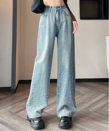 クリアグリッターデニムパンツ