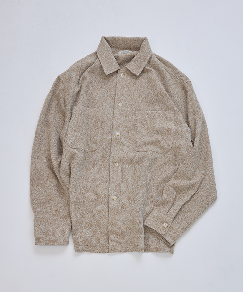 JOURNAL STANDARD relume(ジャーナルスタンダード レリューム)の「リングヤーン ミックスカラー CPOシャツ(シャツ/ブラウス・メンズ・ダークグリーン/サックスブルー/ベージュ系その他・MEDIUM/LARGE)」の2枚目の写真