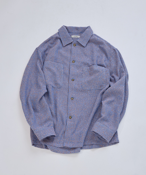 JOURNAL STANDARD relume(ジャーナルスタンダード レリューム)の「リングヤーン ミックスカラー CPOシャツ(シャツ/ブラウス・メンズ・ダークグリーン/サックスブルー/ベージュ系その他・MEDIUM/LARGE)」の3枚目の写真