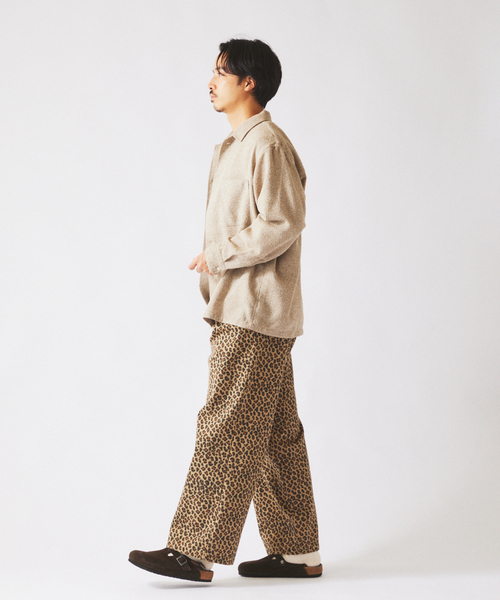 JOURNAL STANDARD relume(ジャーナルスタンダード レリューム)の「リングヤーン ミックスカラー CPOシャツ(シャツ/ブラウス・メンズ・ダークグリーン/サックスブルー/ベージュ系その他・MEDIUM/LARGE)」の4枚目の写真