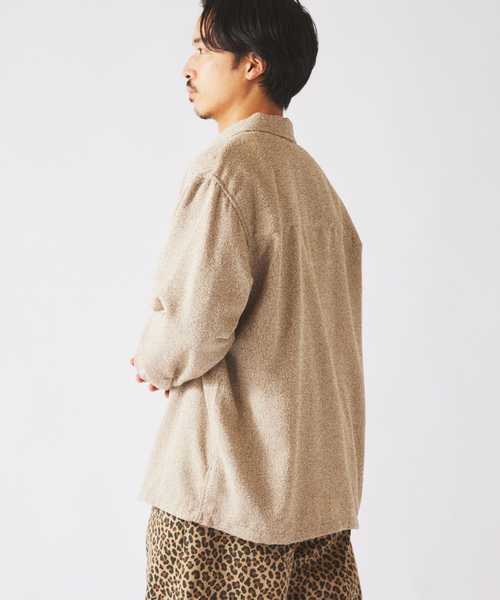 JOURNAL STANDARD relume(ジャーナルスタンダード レリューム)の「リングヤーン ミックスカラー CPOシャツ(シャツ/ブラウス・メンズ・ダークグリーン/サックスブルー/ベージュ系その他・MEDIUM/LARGE)」の11枚目の写真