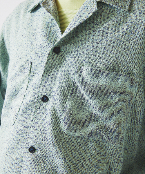 JOURNAL STANDARD relume(ジャーナルスタンダード レリューム)の「リングヤーン ミックスカラー CPOシャツ(シャツ/ブラウス・メンズ・ダークグリーン/サックスブルー/ベージュ系その他・MEDIUM/LARGE)」の19枚目の写真