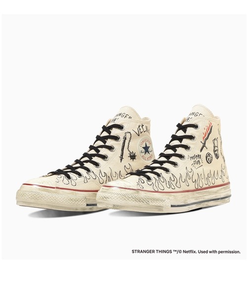 L.H.P（エルエイチピー）の「CONVERSE/コンバース/ALL STAR AGED 87 HC HI / STRANGER THINGS 5（スニーカー・メンズ・ナチュラル/ブラック・7.5/9.5/8.5）」の2枚目の写真