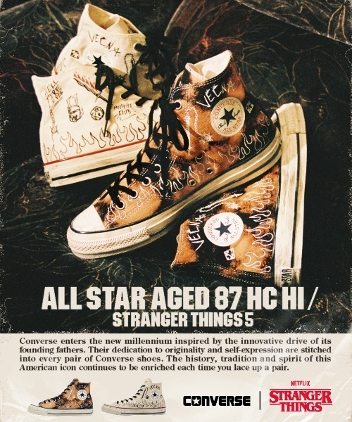 L.H.P（エルエイチピー）の「CONVERSE/コンバース/ALL STAR AGED 87 HC HI / STRANGER THINGS 5（スニーカー・メンズ・ナチュラル/ブラック・7.5/9.5/8.5）」の3枚目の写真