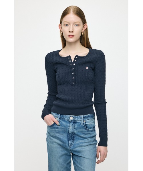 HENRY NECK CABLE ニットトップス（ニット/セーター）｜MOUSSY