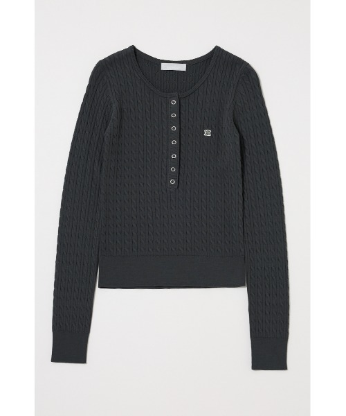 HENRY NECK CABLE ニットトップス（ニット/セーター）｜MOUSSY