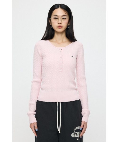HENRY NECK CABLE ニットトップス（ニット/セーター）｜MOUSSY