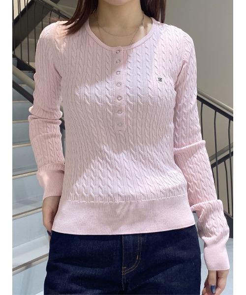 HENRY NECK CABLE ニットトップス（ニット/セーター）｜MOUSSY