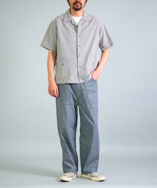 OMNIGOD（オムニゴッド）の「[OMNIGOD mens / オムニゴッド] オリジナルギンガムチェックシャンブレー ショートスリーブシャツジャケット（シャツ/ブラウス・メンズ・グレー系その他・4/3/2）」の12枚目の写真