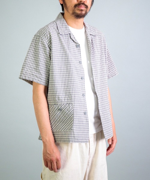 OMNIGOD（オムニゴッド）の「[OMNIGOD mens / オムニゴッド] オリジナルギンガムチェックシャンブレー ショートスリーブシャツジャケット（シャツ/ブラウス・メンズ・グレー系その他・4/3/2）」の9枚目の写真