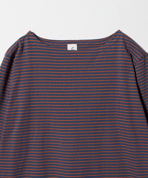 6（ロク）の「＜6(ROKU)＞コットン ボーダー ボートネック カットソー（Tシャツ/カットソー・レディース・コバルトブルー/ホワイト・FREE）」の4枚目の写真