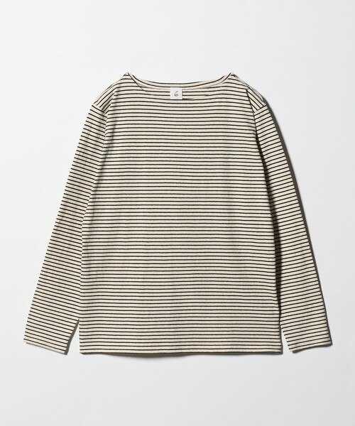 6（ロク）の「＜6(ROKU)＞コットン ボーダー ボートネック カットソー（Tシャツ/カットソー・レディース・コバルトブルー/ホワイト・FREE）」の9枚目の写真