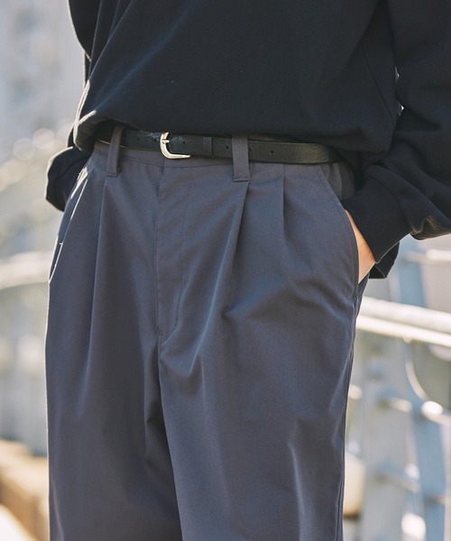 HECT(ヘクト)の「【HECT】2Tuck Easy Chino Carrot Pants / 2タックイージーチノキャロットパンツ<イージーケア>(チノパンツ・メンズ・ベージュ/チャコール/ネイビー/ブラック/アイボリー/オリーブ・S/M/L)」の9枚目の写真