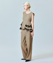 darial（ダリアル）の「【darial】ちょうどいい華やかさで、きちんと見え / point lace pants setup / ポイントレースパンツセットアップ 入園式 入学式 卒園式 卒業式 お呼ばれ 結婚式 二次会 成人式 同窓会 セレモニー オケージョン（セットアップ）」