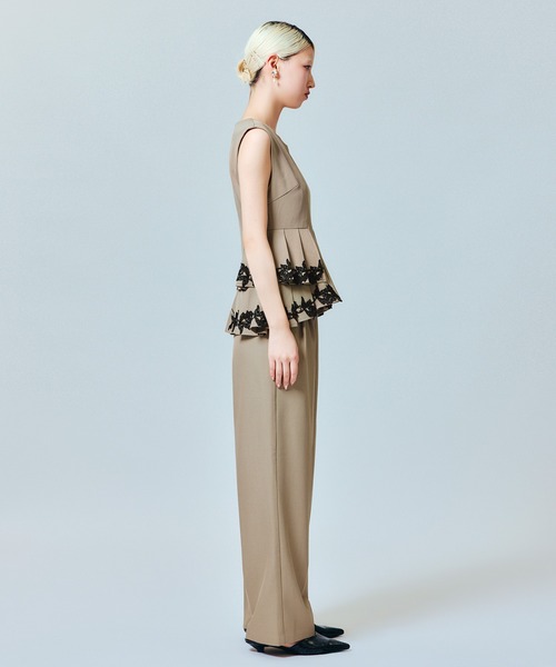 darial(ダリアル)の「【darial】point lace pants setup / ポイントレースパンツセットアップ(セットアップ・レディース・ブラック/グレー/ベージュ・S/M)」の8枚目の写真