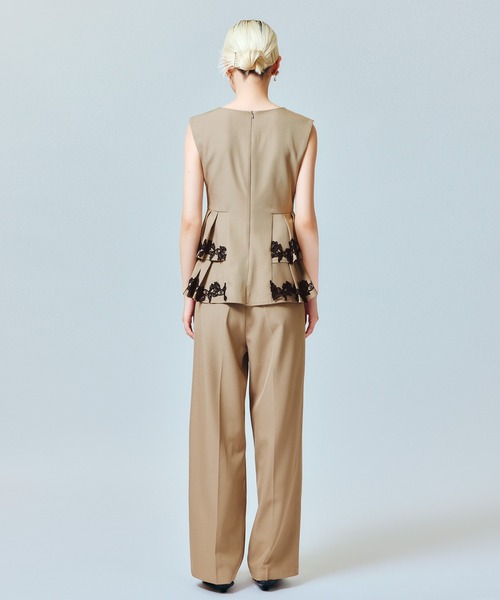 darial(ダリアル)の「【darial】point lace pants setup / ポイントレースパンツセットアップ(セットアップ・レディース・ブラック/グレー/ベージュ・S/M)」の9枚目の写真