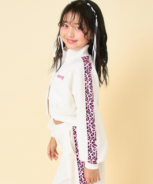 ヒョウ柄ラインジャージブルゾン（別売りセットアップ）（ブルゾン