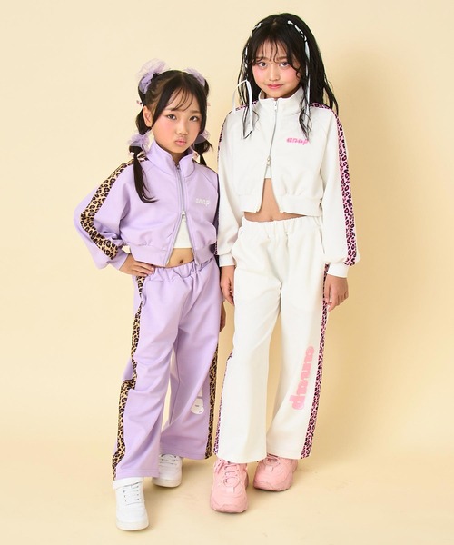 ヒョウ柄ラインジャージブルゾン（別売りセットアップ）（ブルゾン