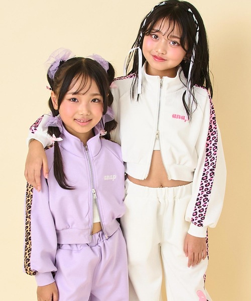 ヒョウ柄ラインジャージブルゾン（別売りセットアップ）（ブルゾン