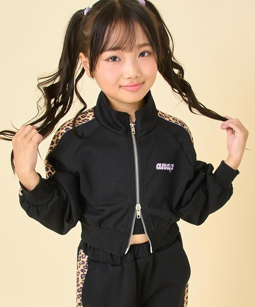 ヒョウ柄ラインジャージブルゾン（別売りセットアップ）（ブルゾン