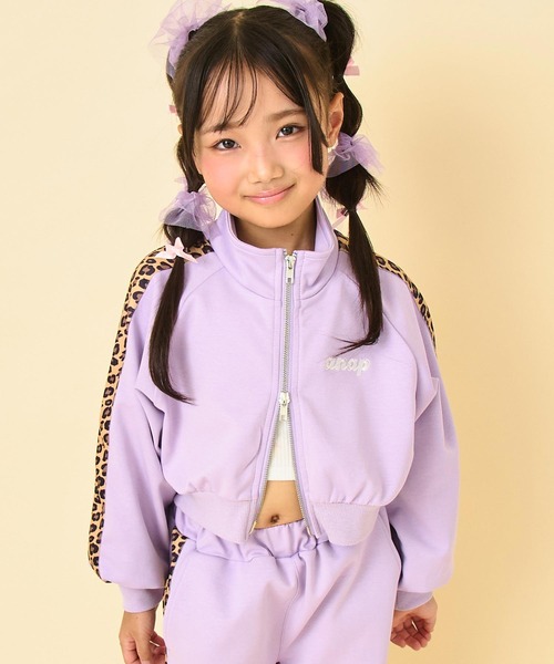 ヒョウ柄ラインジャージブルゾン（別売りセットアップ）（ブルゾン