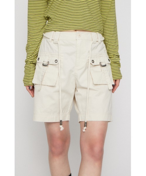 LAGUA GEM（ラグアジェム）の「POCKET HALF パンツ（カーゴパンツ・レディース・アイボリー/グレー/ベージュ・X-SMALL/SMALL/MEDIUM）」の7枚目の写真