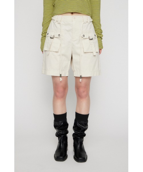 LAGUA GEM（ラグアジェム）の「POCKET HALF パンツ（カーゴパンツ・レディース・アイボリー/グレー/ベージュ・X-SMALL/SMALL/MEDIUM）」の9枚目の写真