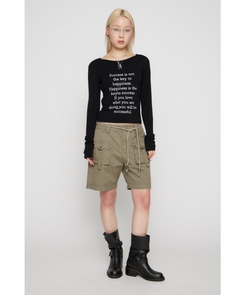 LAGUA GEM（ラグアジェム）の「POCKET HALF パンツ（カーゴパンツ・レディース・アイボリー/グレー/ベージュ・X-SMALL/SMALL/MEDIUM）」の12枚目の写真