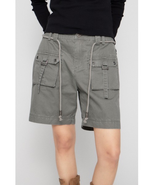 LAGUA GEM（ラグアジェム）の「POCKET HALF パンツ（カーゴパンツ・レディース・アイボリー/グレー/ベージュ・X-SMALL/SMALL/MEDIUM）」の15枚目の写真