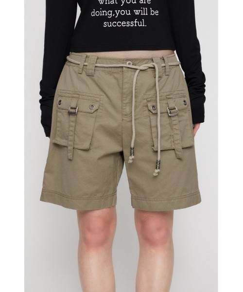LAGUA GEM（ラグアジェム）の「POCKET HALF パンツ（カーゴパンツ・レディース・アイボリー/グレー/ベージュ・X-SMALL/SMALL/MEDIUM）」の10枚目の写真