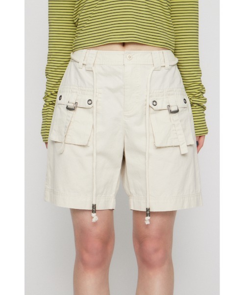 LAGUA GEM（ラグアジェム）の「POCKET HALF パンツ（カーゴパンツ・レディース・アイボリー/グレー/ベージュ・X-SMALL/SMALL/MEDIUM）」の6枚目の写真