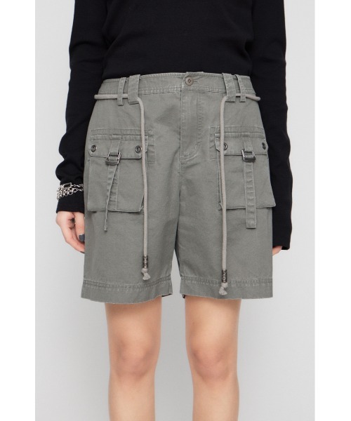 LAGUA GEM（ラグアジェム）の「POCKET HALF パンツ（カーゴパンツ・レディース・アイボリー/グレー/ベージュ・X-SMALL/SMALL/MEDIUM）」の14枚目の写真
