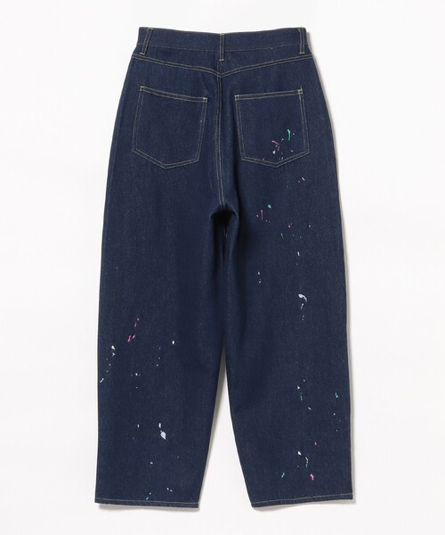 BEAMS HEART(ビームスハート)の「カラーペイント 刺繍パンツ(デニムパンツ・レディース・オフホワイト/ブルー・MEDIUM/SMALL)」の8枚目の写真