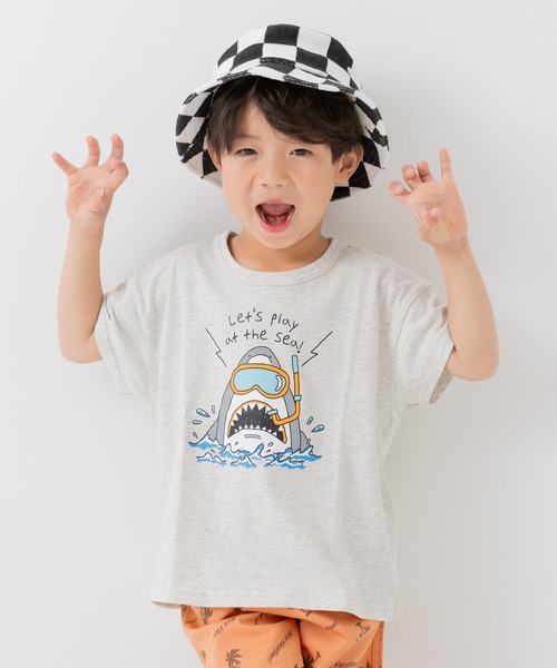 chil2（チルツー）の「綿100％ プリント半袖Tシャツ（Tシャツ/カットソー・キッズ・C/D/E/F/S/T/A/H/J/O/Q/K/L/M/N/B/G/I/P/R・80ｃｍ/90cm/100cm/110cm/120cm/130cm/140cm）」の6枚目の写真