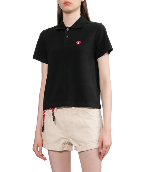 APEE BY A BATHING APE(エイピーバイアベイシングエイプ)の「HEART BADGE POLO SHIRT(ポロシャツ・レディース・ブラック/ブルー/グレー/ホワイト・X-SMALL/SMALL)」の10枚目の写真