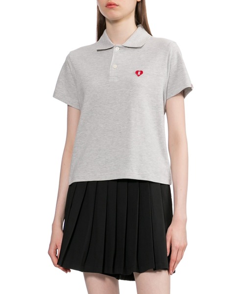 APEE BY A BATHING APE(エイピーバイアベイシングエイプ)の「HEART BADGE POLO SHIRT(ポロシャツ・レディース・ブラック/ブルー/グレー/ホワイト・X-SMALL/SMALL)」の11枚目の写真