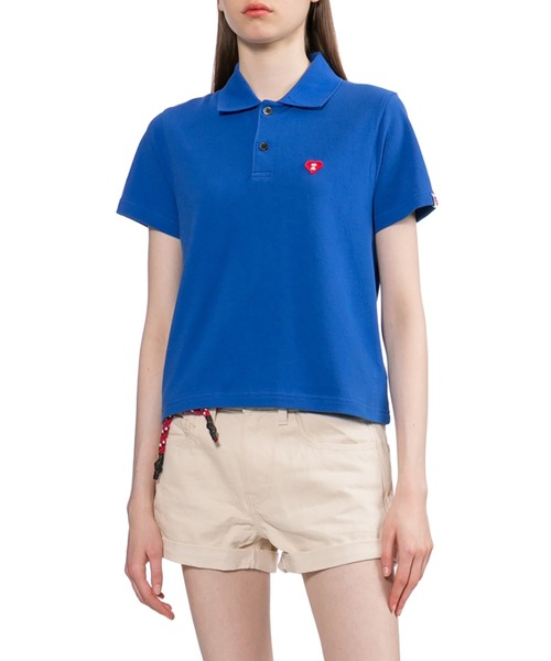 APEE BY A BATHING APE(エイピーバイアベイシングエイプ)の「HEART BADGE POLO SHIRT(ポロシャツ・レディース・ブラック/ブルー/グレー/ホワイト・X-SMALL/SMALL)」の12枚目の写真