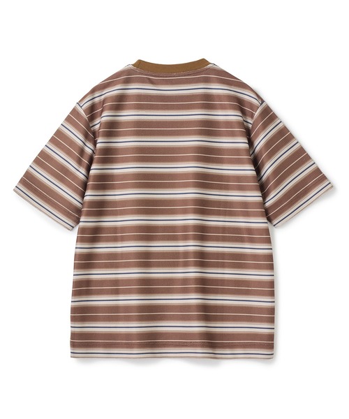 UNION STATION（ユニオンステーション）の「マルチボーダーT〈ストレッチ・マシンウォッシャブル〉（Tシャツ/カットソー・メンズ・ブラウン系その他/ホワイト系その他・M/L）」の9枚目の写真