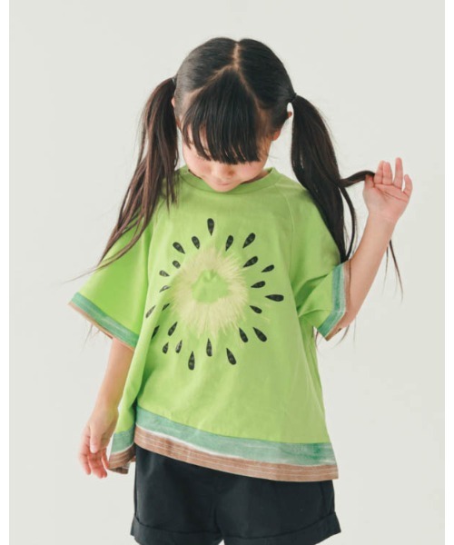 nicohrat（ニコフラート）の「ニコフラート フルーツなりきり Tシャツ（Tシャツ/カットソー・キッズ・イエロー/グリーン/レッド・90cm/100cm/110cm/120cm/130cm/140cm）」の5枚目の写真