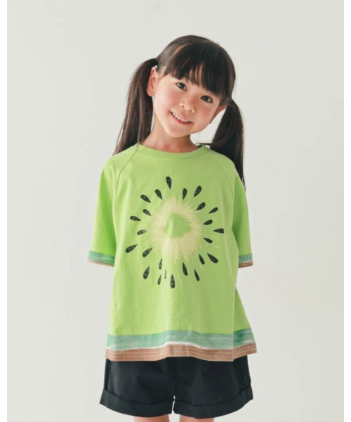 nicohrat（ニコフラート）の「ニコフラート フルーツなりきり Tシャツ（Tシャツ/カットソー・キッズ・イエロー/グリーン/レッド・90cm/100cm/110cm/120cm/130cm/140cm）」の6枚目の写真