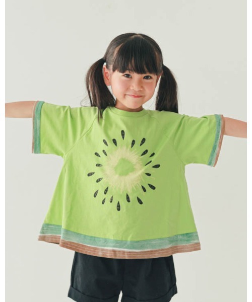 nicohrat（ニコフラート）の「ニコフラート フルーツなりきり Tシャツ（Tシャツ/カットソー・キッズ・イエロー/グリーン/レッド・90cm/100cm/110cm/120cm/130cm/140cm）」の7枚目の写真