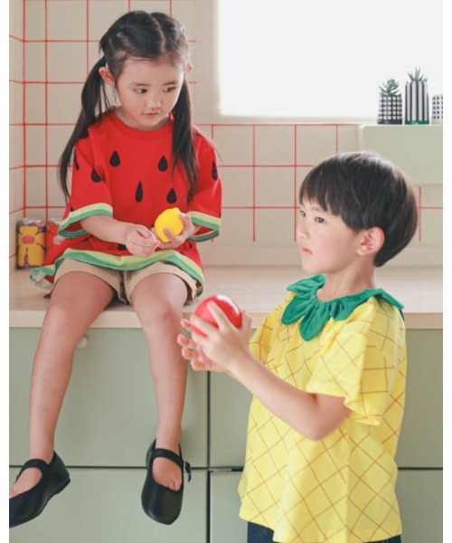 nicohrat（ニコフラート）の「ニコフラート フルーツなりきり Tシャツ（Tシャツ/カットソー・キッズ・イエロー/グリーン/レッド・90cm/100cm/110cm/120cm/130cm/140cm）」の21枚目の写真