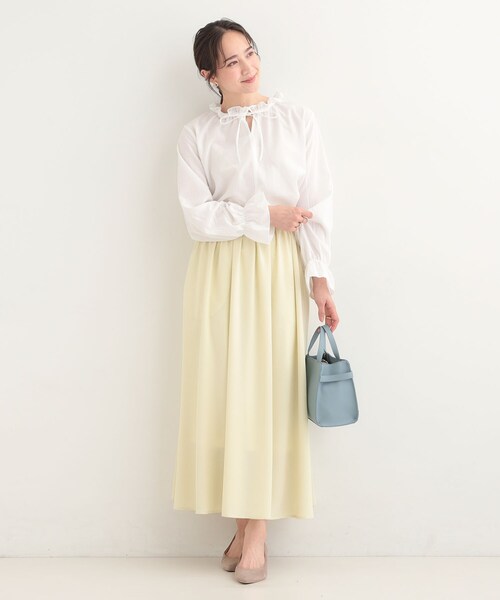 SHOO・LA・RUE（シューラルー）の「【着丈選べる】ふんわり揺れる アソート柄フレアスカート（スカート・レディース・アイボリー系6/ライトイエロー系/ブルー系6/ブラック系5・11/00）」の7枚目の写真