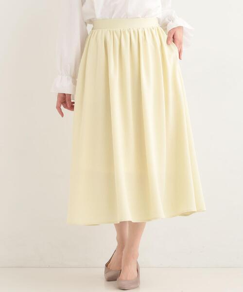 SHOO・LA・RUE（シューラルー）の「【着丈選べる】ふんわり揺れる アソート柄フレアスカート（スカート・レディース・アイボリー系6/ライトイエロー系/ブルー系6/ブラック系5・11/00）」の8枚目の写真