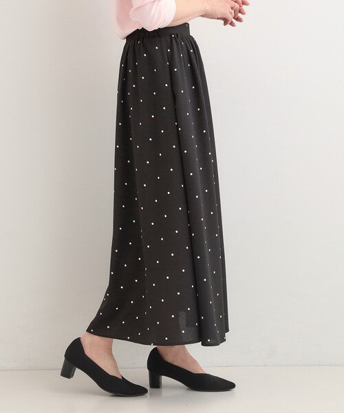 SHOO・LA・RUE（シューラルー）の「【着丈選べる】ふんわり揺れる アソート柄フレアスカート（スカート・レディース・アイボリー系6/ライトイエロー系/ブルー系6/ブラック系5・11/00）」の13枚目の写真